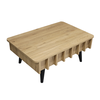 Τραπεζάκι σαλονιού Gemma χρώμα sepet oak 90x59,6x36,8εκ.