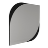 Καθρέπτης τοίχου Lava χρώμα μαύρο 70x2,2x70εκ.