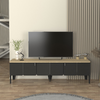 Έπιπλο τηλεόρασης Pedro χρώμα ανθρακί - rota oak 180x35x50,7εκ.