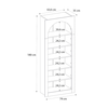 Βιβλιοθήκη Voila Sepet Oak 74x35x180 εκ.