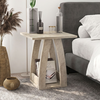 Βοηθητικό Τραπεζάκι Deros Travertine 45x45x56 εκ.