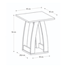 Βοηθητικό Τραπεζάκι Deros Travertine 45x45x56 εκ.