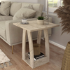 Βοηθητικό Τραπεζάκι Deros Travertine 45x45x56 εκ.