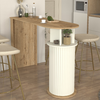 Τραπέζι μπαρ Bohema χρώμα sepet oak - ivory 150x51,6x101,8εκ.