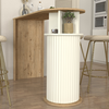 Τραπέζι μπαρ Bohema χρώμα sepet oak - ivory 150x51,6x101,8εκ.