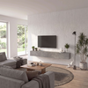 Espanse wall-mounted TV stand gray concrete 241.8x31.7x30 cm