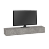 Espanse wall-mounted TV stand gray concrete 241.8x31.7x30 cm
