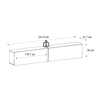 Espanse wall-mounted TV stand gray concrete 241.8x31.7x30 cm