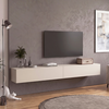 Wall-mounted TV unit Espanse sandstone 241.8x31.7x30 cm