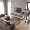 Wall-mounted TV unit Espanse sandstone 241.8x31.7x30 cm