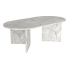 Τραπεζάκι σαλονιού Cortado χρώμα λευκό εφέ μαρμάρου 120x60x39,6εκ.