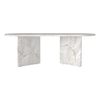 Τραπεζάκι σαλονιού Cortado χρώμα λευκό εφέ μαρμάρου 120x60x39,6εκ.