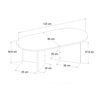 Cortado Living Room Coffee Table Concrete Gray 120x60x39.6 cm