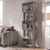Βιβλιοθήκη Alvina χρώμα γκρι σκυροδέματος 45x19,6x158,8εκ.