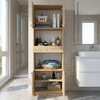 Ντουλάπι κουζίνας - μπάνιου Alvento χρώμα sapphire oak 60x42x180εκ.