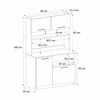 Έπιπλο κουζίνας Tuco 2 χρώμα sapphire oak 90x40x180εκ.