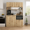 Έπιπλο κουζίνας Tuco 3 χρώμα sapphire oak 123,8x40x180εκ.