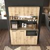 Έπιπλο κουζίνας Tuco 3 χρώμα sapphire oak 123,8x40x180εκ.