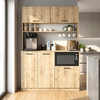 Έπιπλο κουζίνας Tuco 3 χρώμα sapphire oak 123,8x40x180εκ.