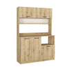 Έπιπλο κουζίνας Tuco 3 χρώμα sapphire oak 123,8x40x180εκ.