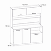Έπιπλο κουζίνας Tuco 3 χρώμα sapphire oak 123,8x40x180εκ.