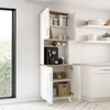 Έπιπλο κουζίνας Kalira 2 χρώμα λευκό - rota oak 60x40x196εκ.