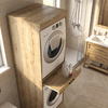 Έπιπλο πλυντηρίου - στεγνωτηρίου Fika χρώμα sapphire oak 67x61,8x198,5εκ.