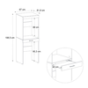 Έπιπλο πλυντηρίου - στεγνωτηρίου Fika χρώμα sapphire oak 67x61,8x198,5εκ.