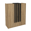 Γραφείο υποδοχής - reception Hola χρώμα sepet oak - ανθρακί 93,6x45,2x110,3εκ.