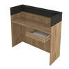 Γραφείο υποδοχής - reception Wilko με LED χρώμα sepet oak - ανθρακί 113,6x42x110εκ.