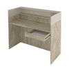 Γραφείο υποδοχής - reception Wilko με LED χρώμα travertine - sandstone 113,6x42x110εκ.