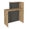 Γραφείο υποδοχής - reception Enter χρώμα sepet oak - ανθρακί 86,9x40x110,3εκ.