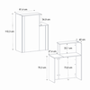 Γραφείο υποδοχής - reception Enter χρώμα sepet oak - ανθρακί 86,9x40x110,3εκ.