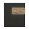 Γραφείο υποδοχής - reception Aloha με LED χρώμα ανθρακί - sepet oak 95,5x40x110,3εκ.