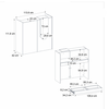 Γραφείο υποδοχής - reception Navita με LED χρώμα sepet oak - ανθρακί 113,6x42x111,8εκ.