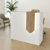 Γραφείο υποδοχής - reception Navita με LED χρώμα λευκό - sepet oak 113,6x42x111,8εκ.