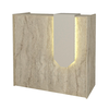 Γραφείο υποδοχής - reception Navita με LED χρώμα travertine - sandstone 113,6x42x111,8εκ.