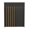 Γραφείο υποδοχής - reception Karibu με LED χρώμα ανθρακί - sepet oak 90x40x100εκ.