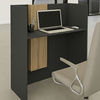 Γραφείο υποδοχής - reception Bonveno χρώμα ανθρακί - sepet oak 90x43,2x110εκ.
