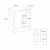 Γραφείο υποδοχής - reception Bonveno χρώμα ανθρακί - sepet oak 90x43,2x110εκ.