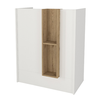 Γραφείο υποδοχής - reception Bonveno χρώμα λευκό - sepet oak 90x43,2x110εκ.