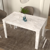 Τραπέζι Darlen χρώμα λευκό εφέ μαρμάρου 125x72x74εκ.