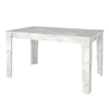 Τραπέζι Darlen χρώμα λευκό εφέ μαρμάρου 125x72x74εκ.