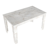 Τραπέζι Darlen χρώμα λευκό εφέ μαρμάρου 125x72x74εκ.