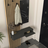 Έπιπλο εισόδου Elois χρώμα ανθρακί - sepet oak 96,6x26,8x195,5εκ.