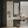 Έπιπλο εισόδου Elois χρώμα λευκό - sepet oak 96,6x26,8x195,5εκ.