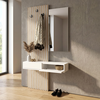 Έπιπλο εισόδου Elois χρώμα λευκό - sepet oak 96,6x26,8x195,5εκ.