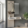 Έπιπλο εισόδου Elois χρώμα λευκό - sepet oak 96,6x26,8x195,5εκ.