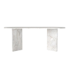 Τραπέζι Cortado χρώμα λευκό εφέ μαρμάρου 200x90x74εκ.