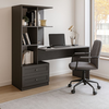 Γραφείο εργασίας Mantra χρώμα ανθρακί 150x60x152εκ.